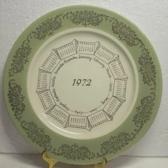 Accents | Vintage 1972 Calendar Plate | Poshmark